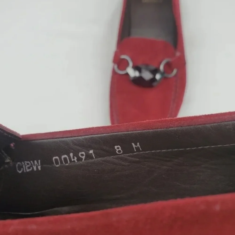 Stuart Weitzman Red Suede Men's Loafers